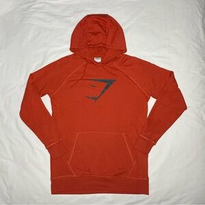 Gymshark Sharkhead Infill Hoodie Mens S Orange Pullover Training Gym Athletic